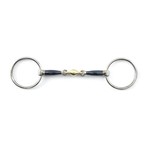 Premier Equine Sweet Iron Loose Ring Snaffle with Brass Alloy Lozenge