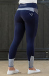 BARE Equestrian Performance Riding Tights - Navy Houndstooth