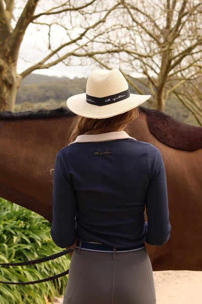 HLH Equestrian Apparel Contrast Organic Long Sleeve Polo