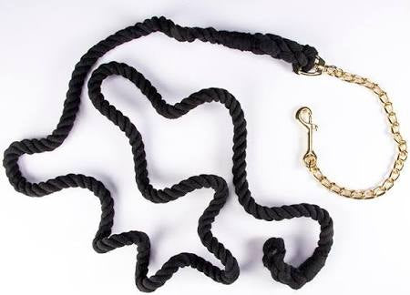 Rancher Cotton Lead Rope With Brass Chain
