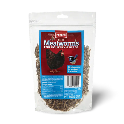 Peters Poultry And Bird Treat -Dried Mealworms 100gm