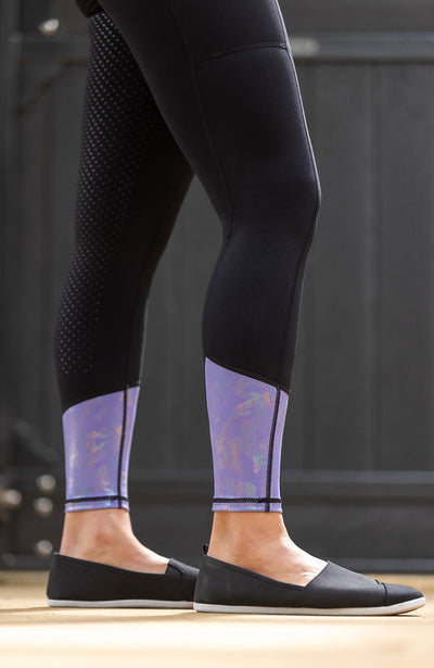 BARE Equestrian Performance Riding Tights - Mauve Shimmer