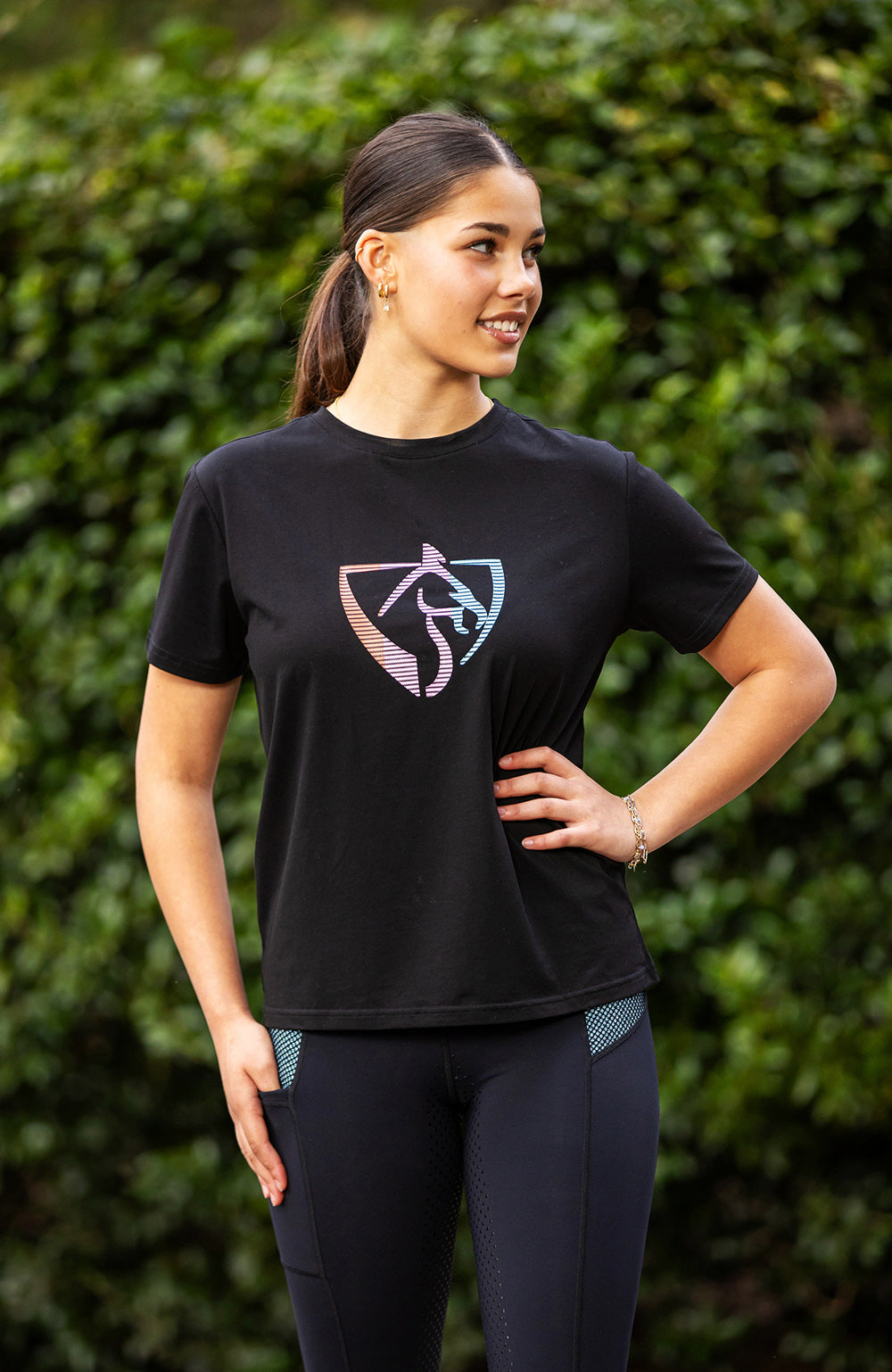 BARE Equestrian Neon Logo T-Shirt