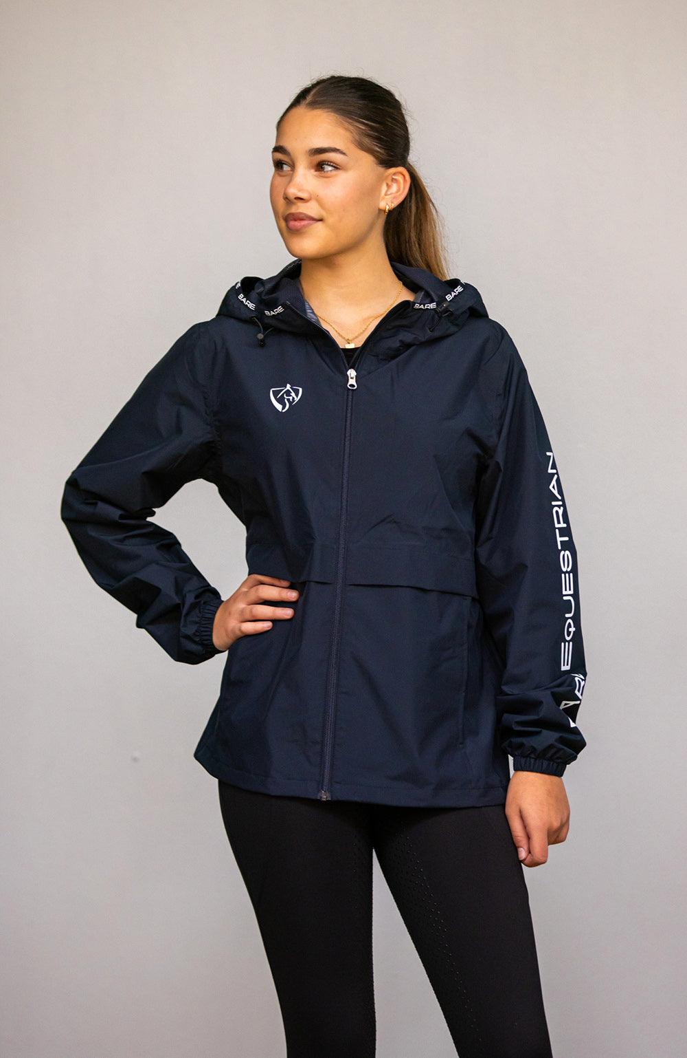 BARE Equestrian Unisex Kali Lightweight Waterproof Short Jacket