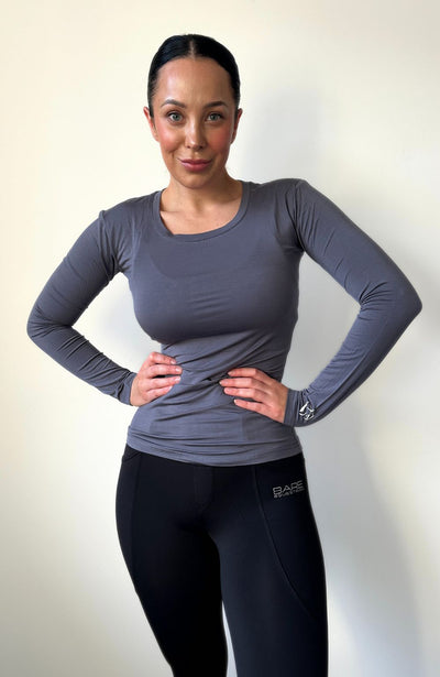 BARE Equestrian Active Crew Neck Long Sleeve Top