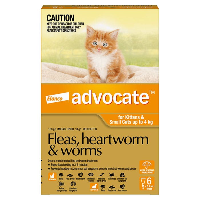 Advocate Fleas, Heartworm & Worms for Cats