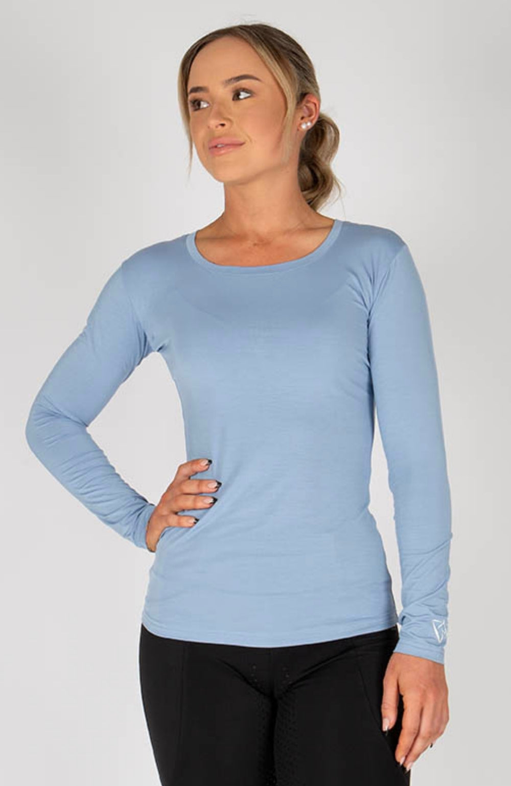 BARE Equestrian Active Crew Neck Long Sleeve Top