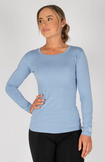BARE Equestrian Active Crew Neck Long Sleeve Top