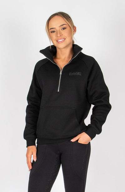BARE Equestrian Quarter Zip Teddy Pullover Sweater