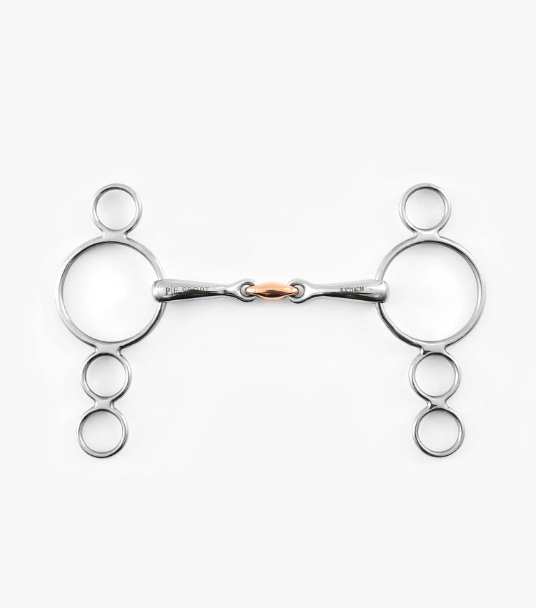 Premier Equine Three Ring Gag with Copper Lozenge