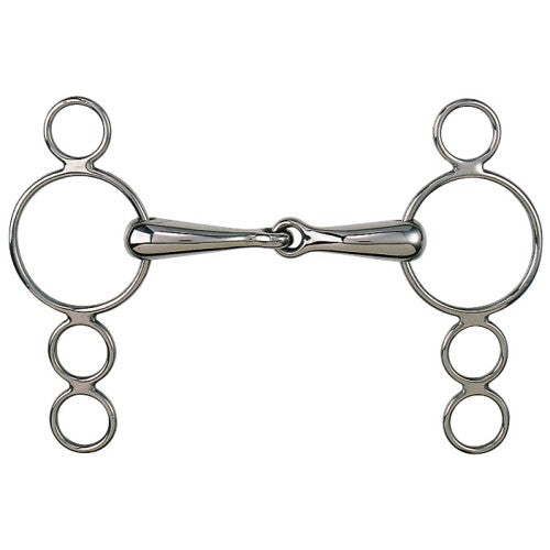 Equisteel Dutch Gag Snaffle w/Four Rings