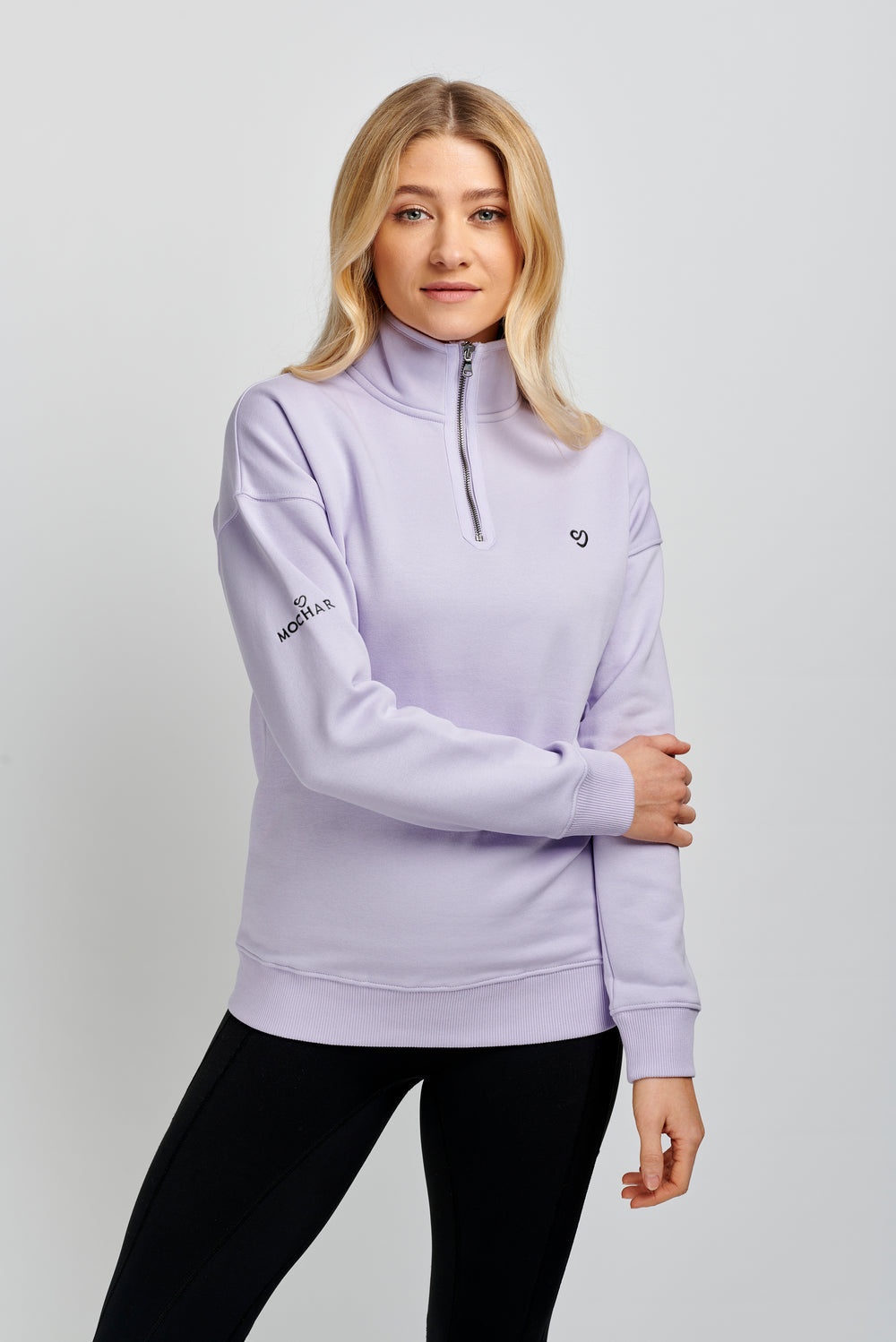 Half zip hot sale sweater women's