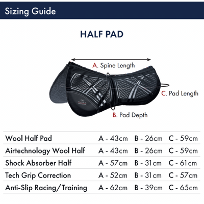 Premier Equine Tech Grip Pro Anti-Slip Correction Half Pad