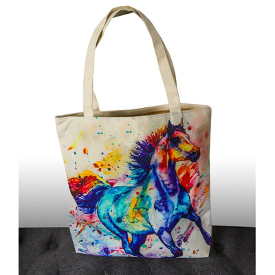 Saddleworld Horse Design Tote Bag