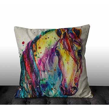 Saddleworld Horse Design Cushion Cover