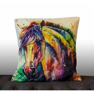 Saddleworld Horse Design Cushion Cover