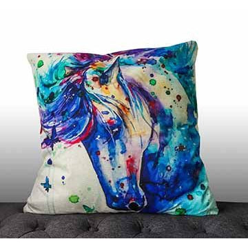 Saddleworld Horse Design Cushion Cover