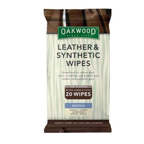 Oakwood Leather & Synthetic Wipes - 20 Pack