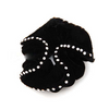 Hamag Black Velvet Hair Scrunchie with Crystals-Hair Accessories-Southern Sport Horses