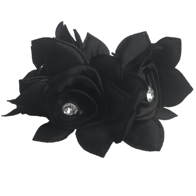 Hamag Rose Petal Hair Scrunchie with Crystals-Hair Accessories-Southern Sport Horses