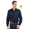 Hard Slog Men's Half Placket Light Cotton Shirt