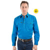 Hard Slog Men's Half Placket Light Cotton Shirt